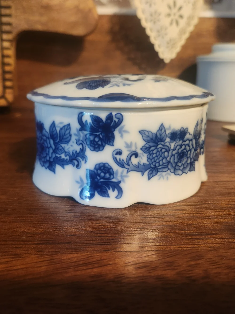 Blue Chinoiserie Trinket Box